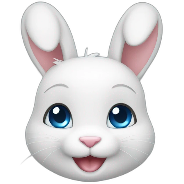 The little bunny is very cute with a sunny smile and big blue eyes. emoji