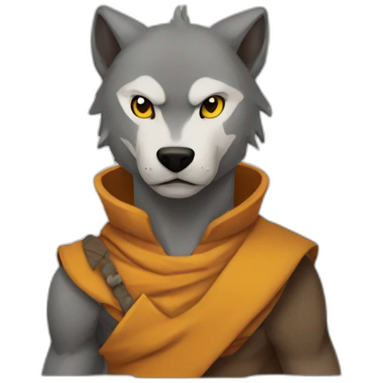 Wolf as a aang the airbender emoji