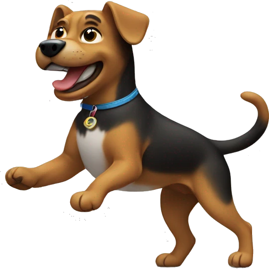 Dancing dog emoji
