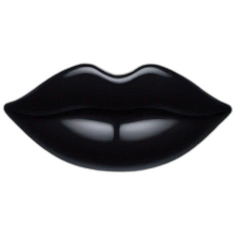 lips with black lipstick emoji