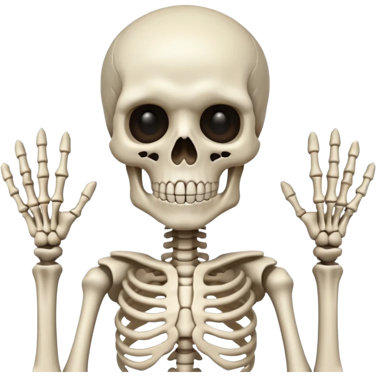 Skeleton surprise emoji