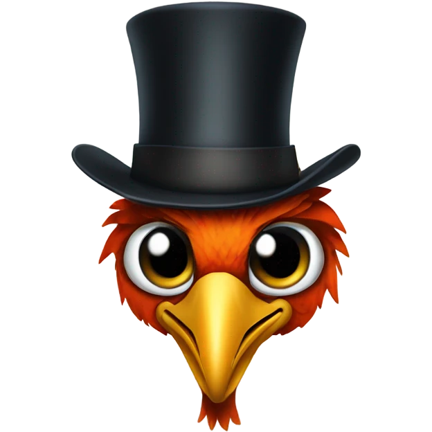 phoenix with monocle and top hat emoji