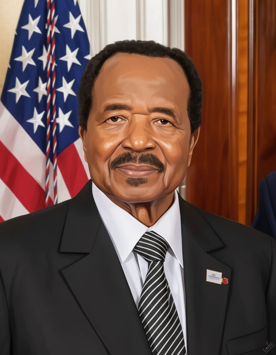 Пол Бийя в слегка рисованном, но при этом объемном стиле emoji