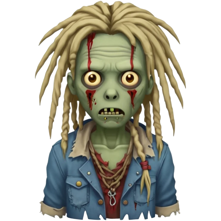 Zombie with dreadlocks emoji