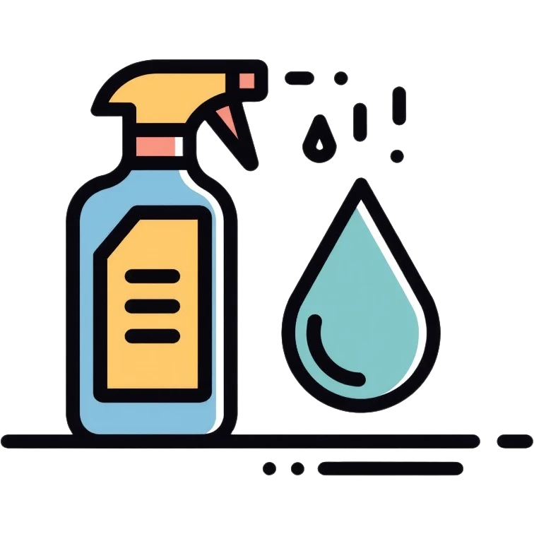 metal degreasing process, cleaning agent removing oil from metal surface emoji