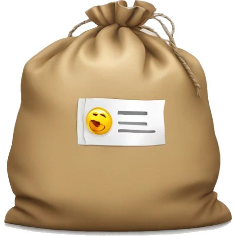 Loan application bag emoji