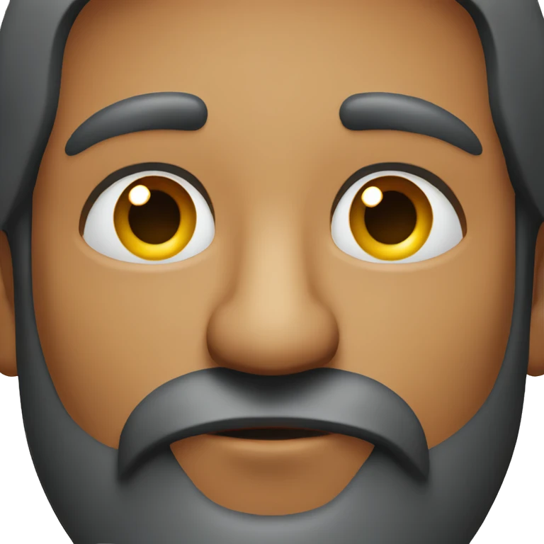 indian man with a beard holding his chin thinking eyes looking up  emoji