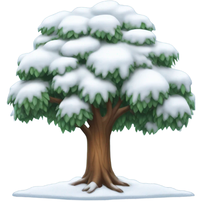 Tree full of snow emoji