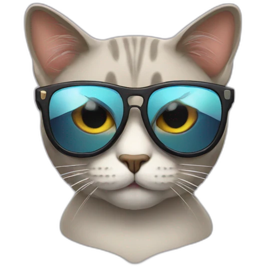 Cat with sunglasses emoji