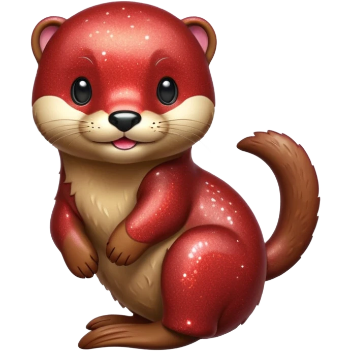 red glitter otter emoji
