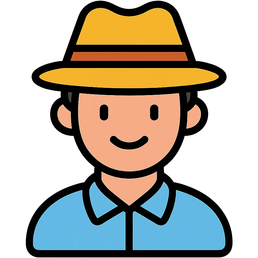 colored icon of a man wearing a hat emoji
