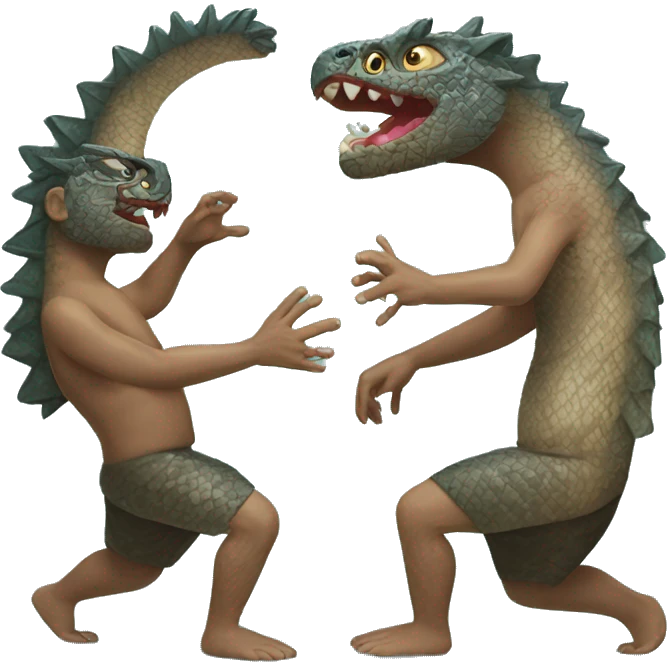 taniwha doing a pukana  emoji
