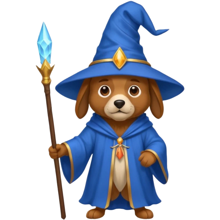 Dog wizard emoji
