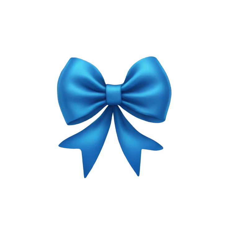 Blue bow emoji
