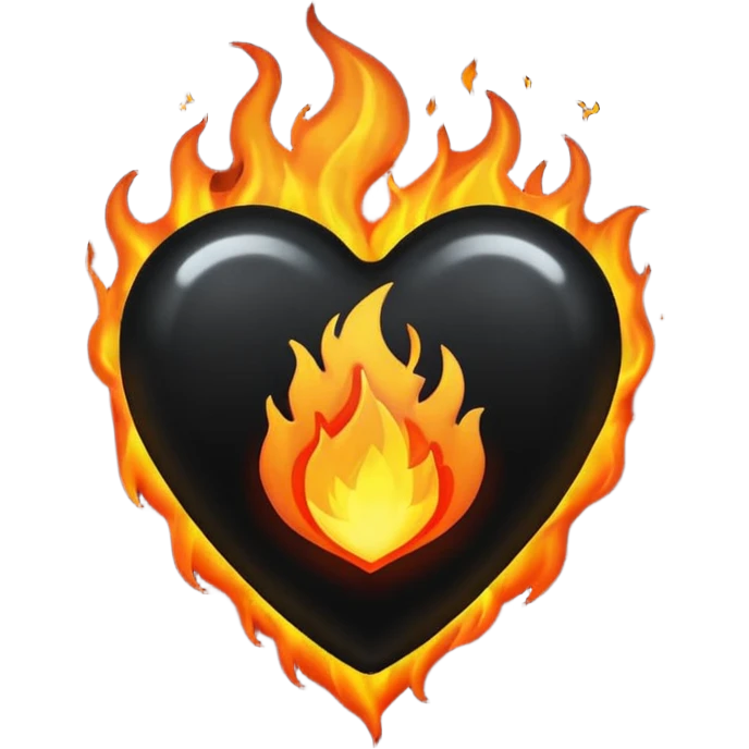 black heart on fire emoji