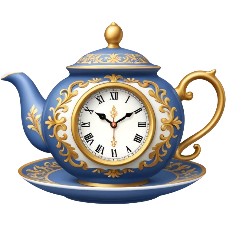 Clocking tea emoji