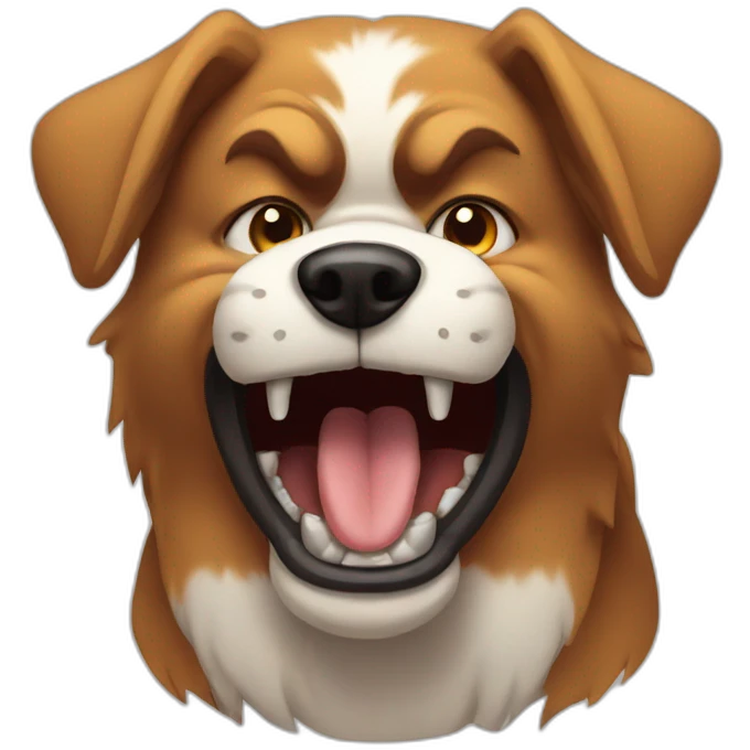 Angry dog emoji