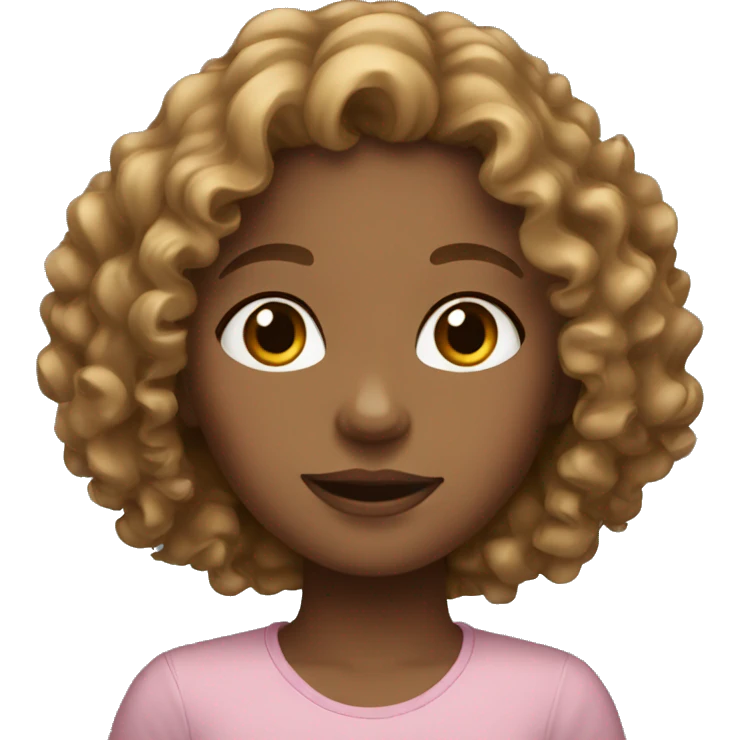 girl with light brown curly hair emoji