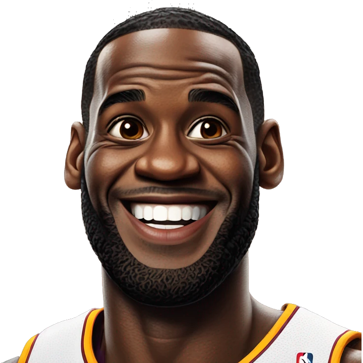 lebron james smiling emoji