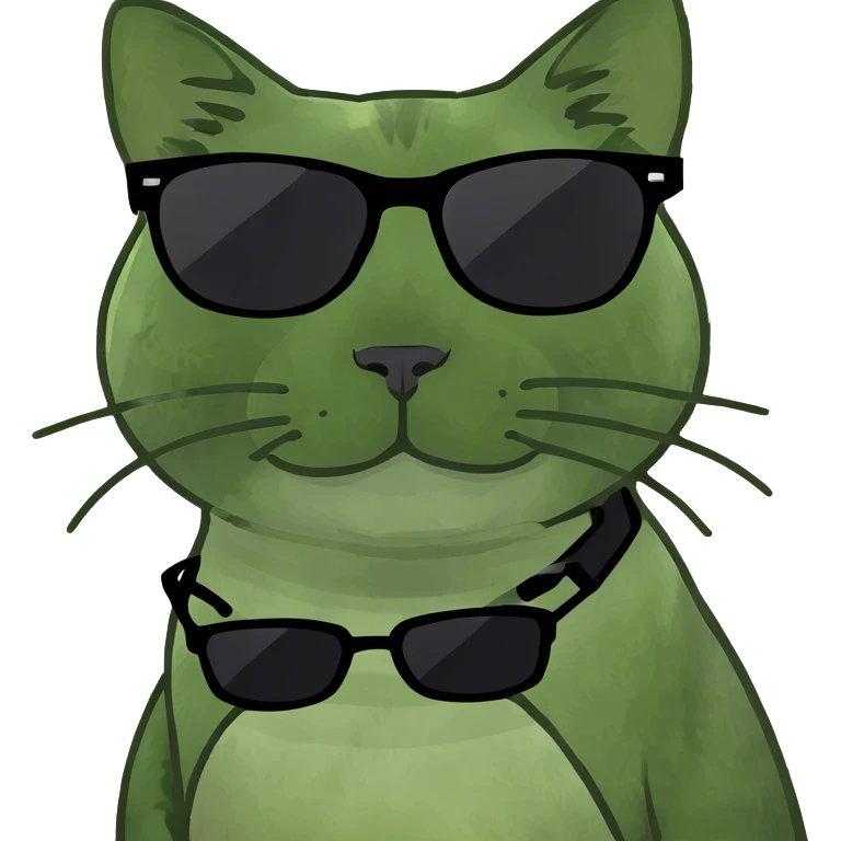 Cat with sunglasses emoji