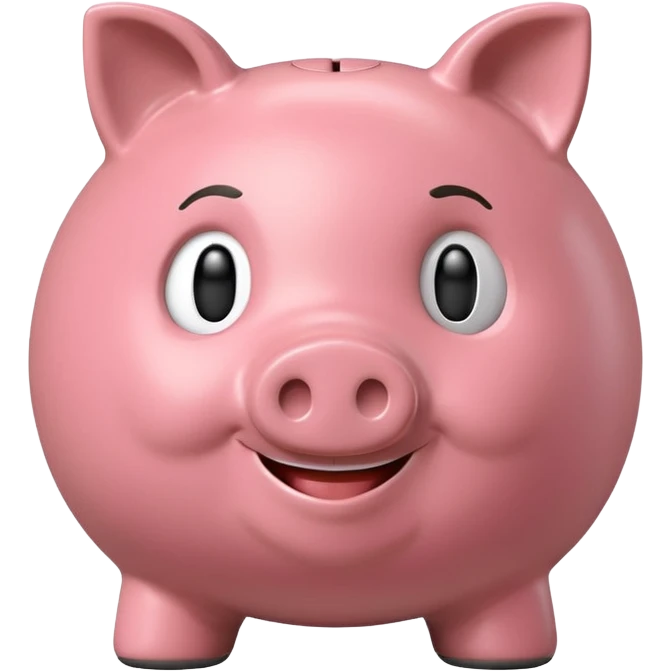 piggy bank with a human figure symbol emoji