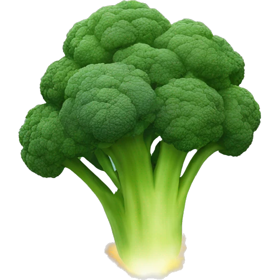 A broccoli rocket blasting off emoji
