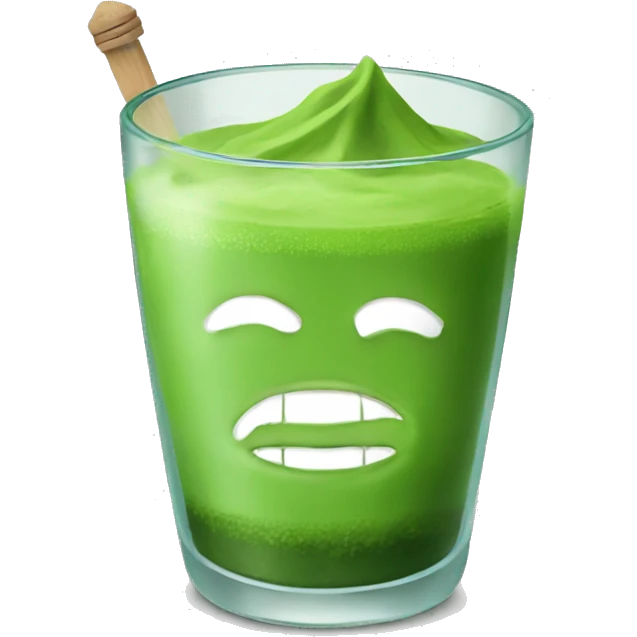 Matcha in a glass emoji