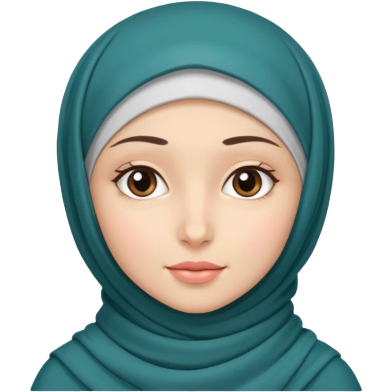 crée moi une jeune fille très belle avec le voile musulaman emoji