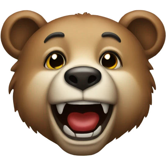 Bear with a clown face emoji