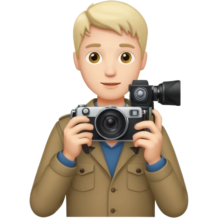мужчина с фотоаппаратом в руках emoji