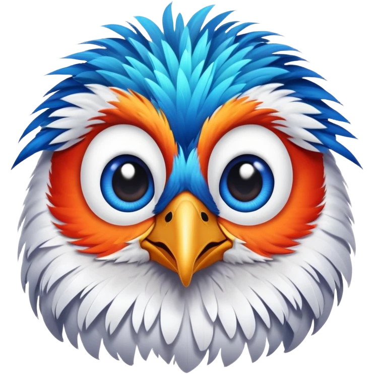 Cute bird with loving eyes emoji