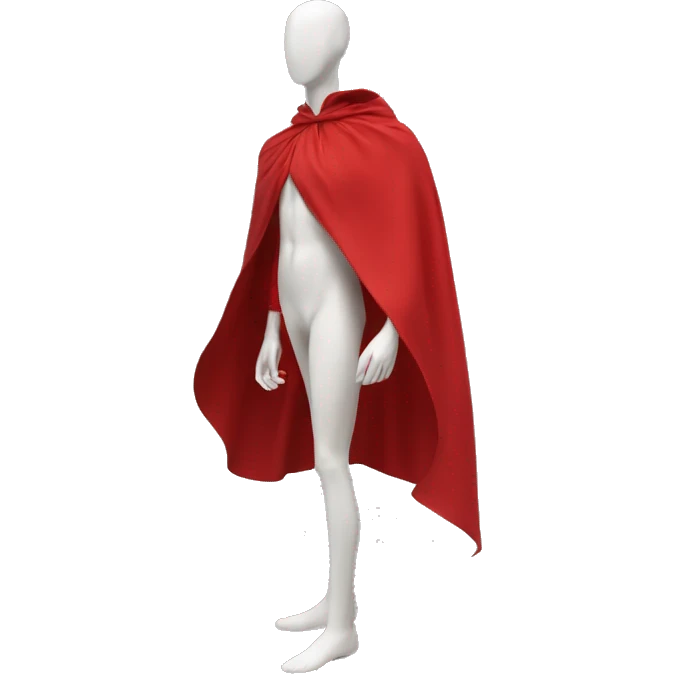 faceless mannequin flapping red cape emoji