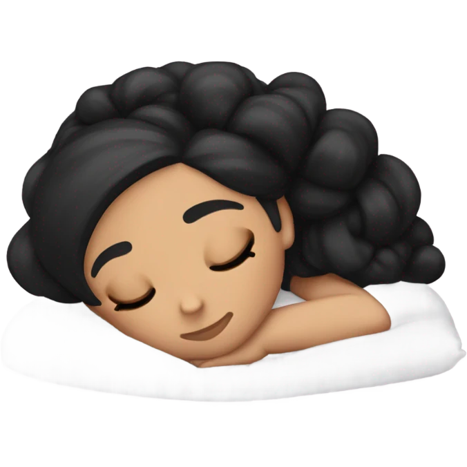 Ariana Grande sleeping with hair black emoji