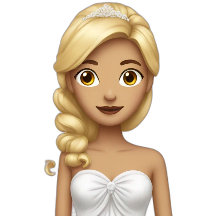 Around a lonely girl friend of the bride emoji