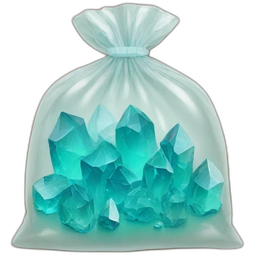 Small crystals in small plastic bag emoji