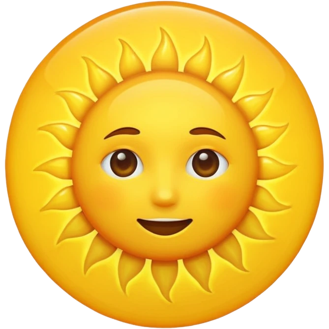 sun in 2d  emoji