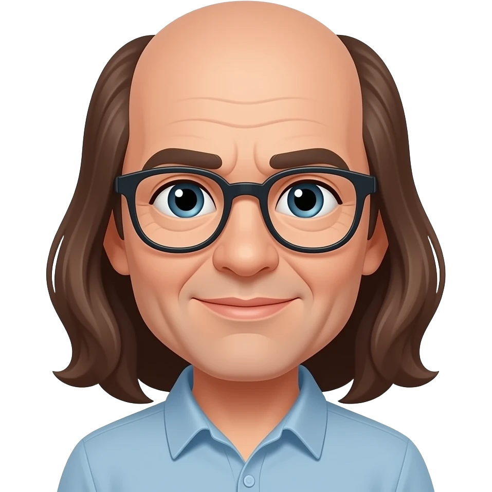 can you make a nana and grandfather, the nana has medium length brown hair, and the grandfather is bald on top with hair on the sides and no glasses emoji