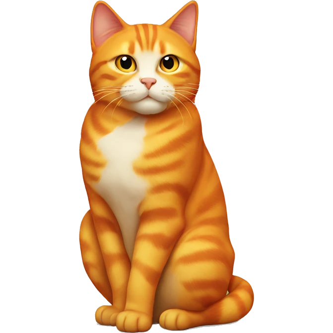 Orange cat fat emoji