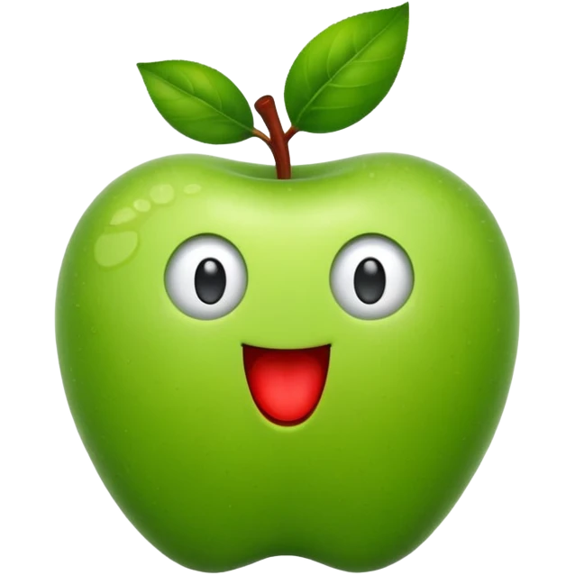 worm, apple emoji