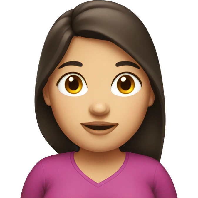 Fat brunette girl emoji