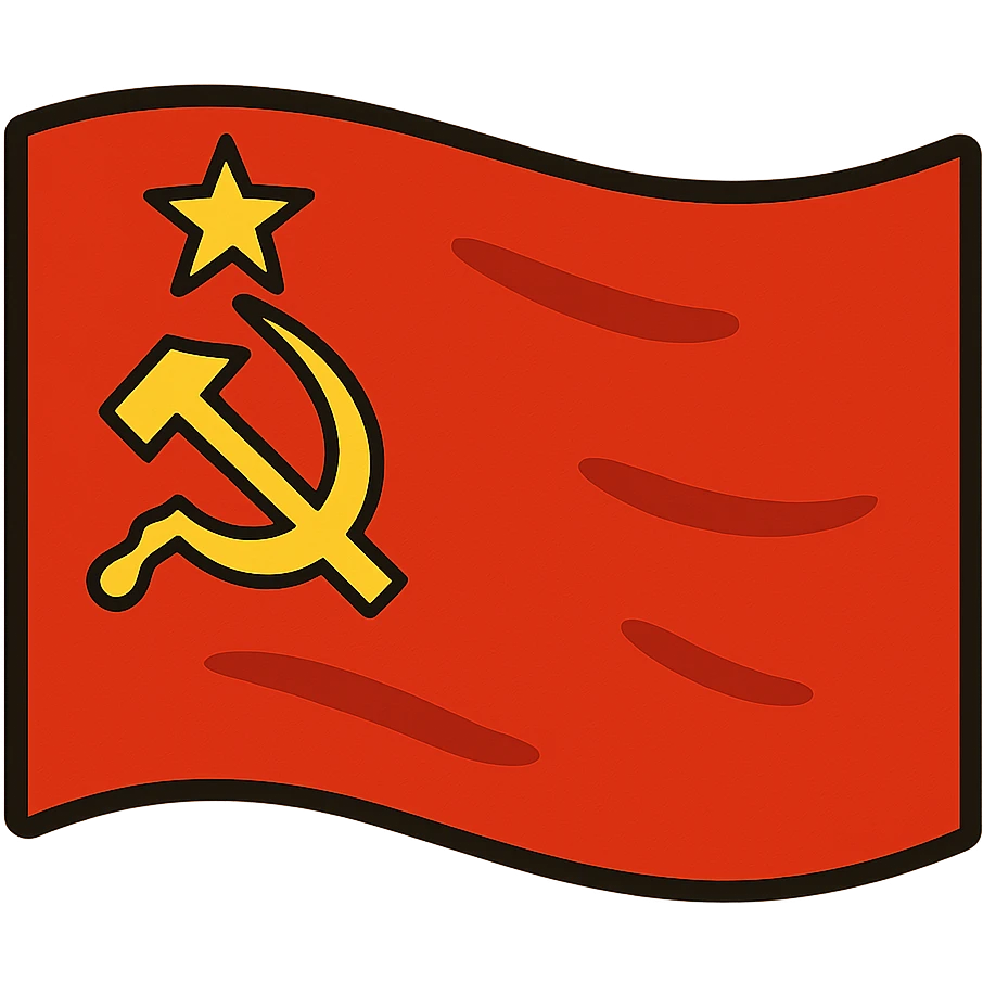 Soviet Union Flag Illustration AI Emoji Generator