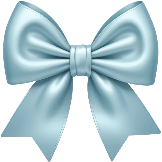 white satin bow emoji