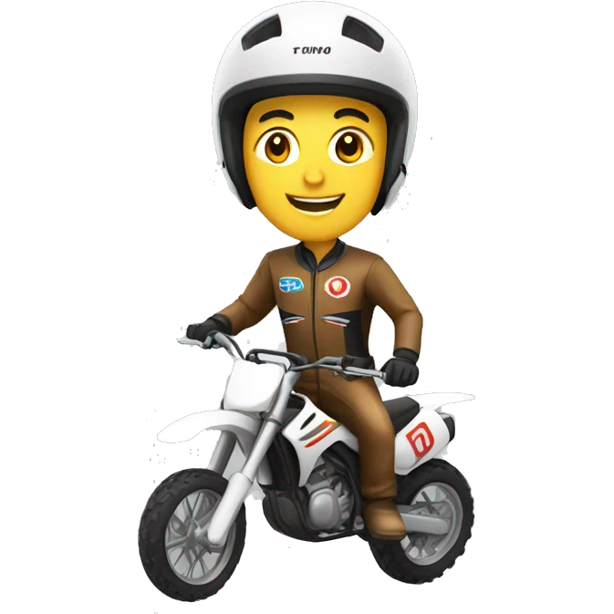 un homme sur une moto cross  emoji