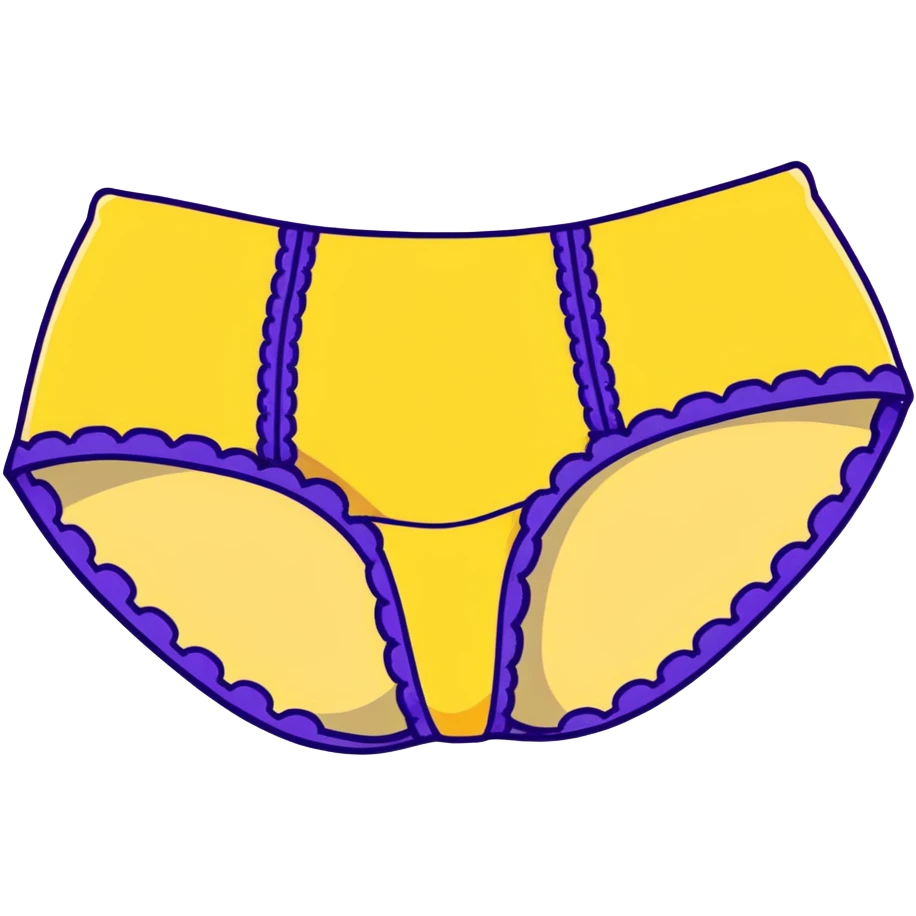Purple lacy women's panties emoji