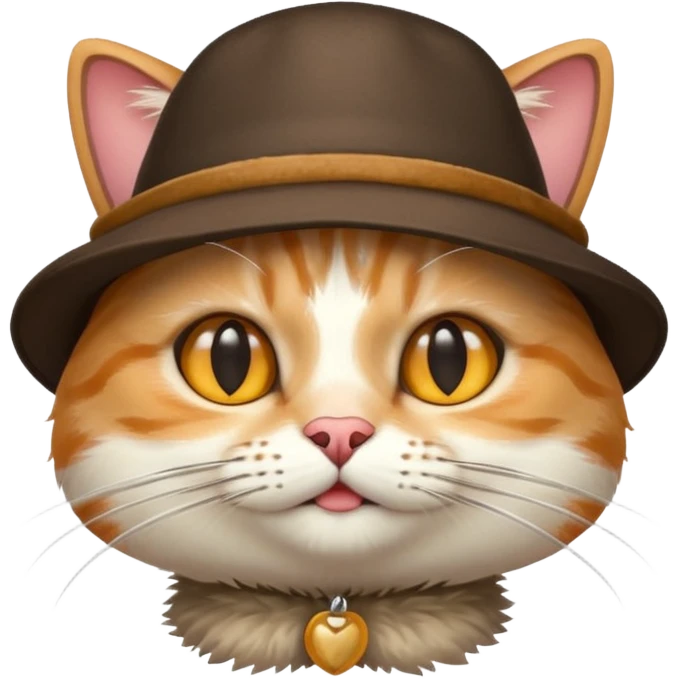 Cat wearing a hat emoji