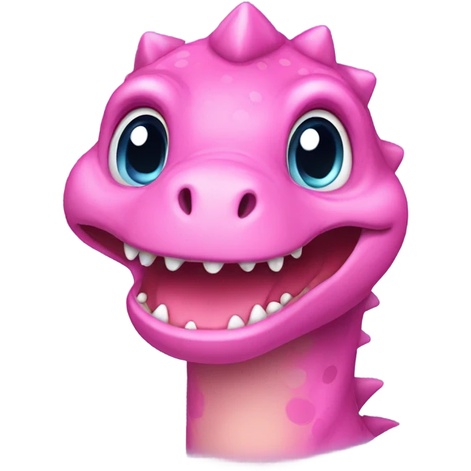 A dinosaure with a pink bow emoji