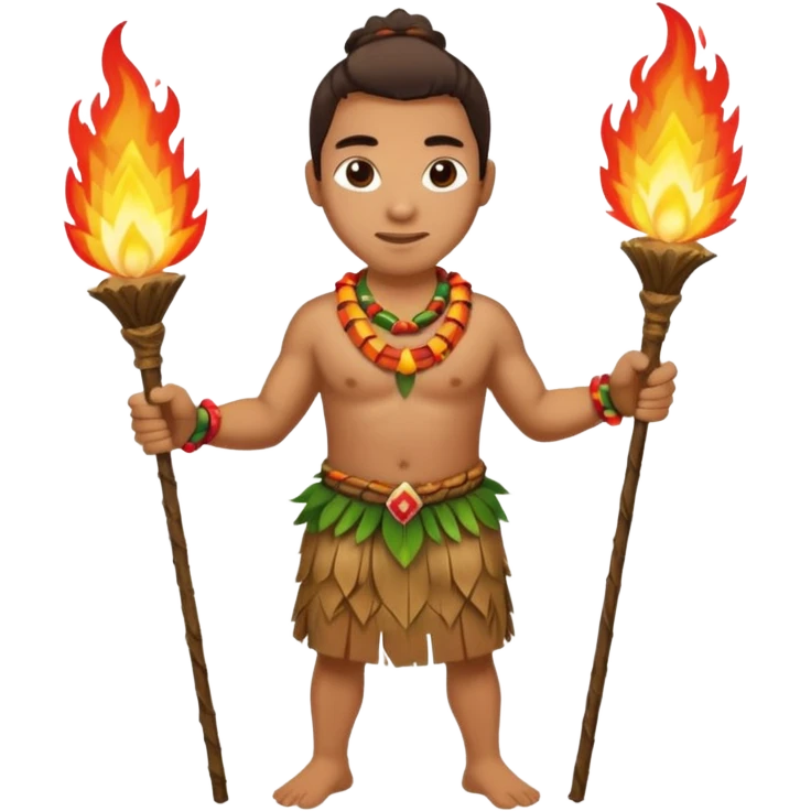 hawaiian fire dancer emoji