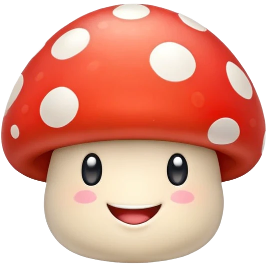 Cute Excited mushroom emoji
