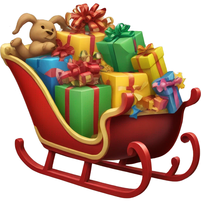 Sleigh full of toys emoji
