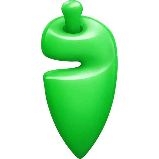 green pin emoji